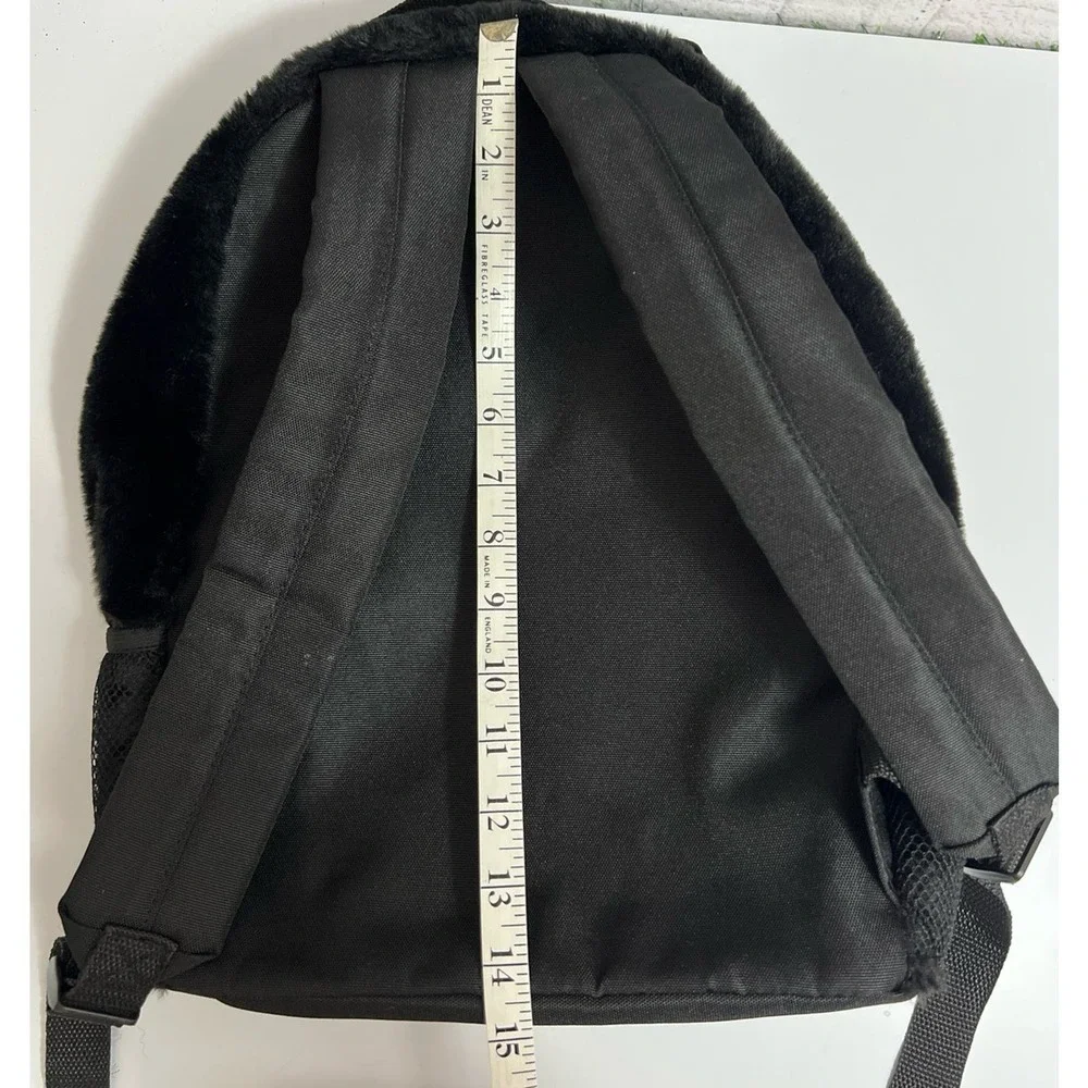 Backpack Black Cat Kitty Faux Fur Ears Nose Whiskers Goth More‎ Than Magic